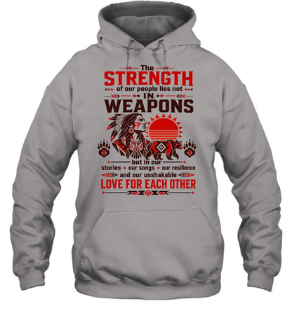 The STRENGTH of our people lies not IN WEAPONS