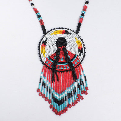 SALE 50% OFF - Combo MMIW Handmade Beaded Necklace And Earrings Unisex With Native American Style