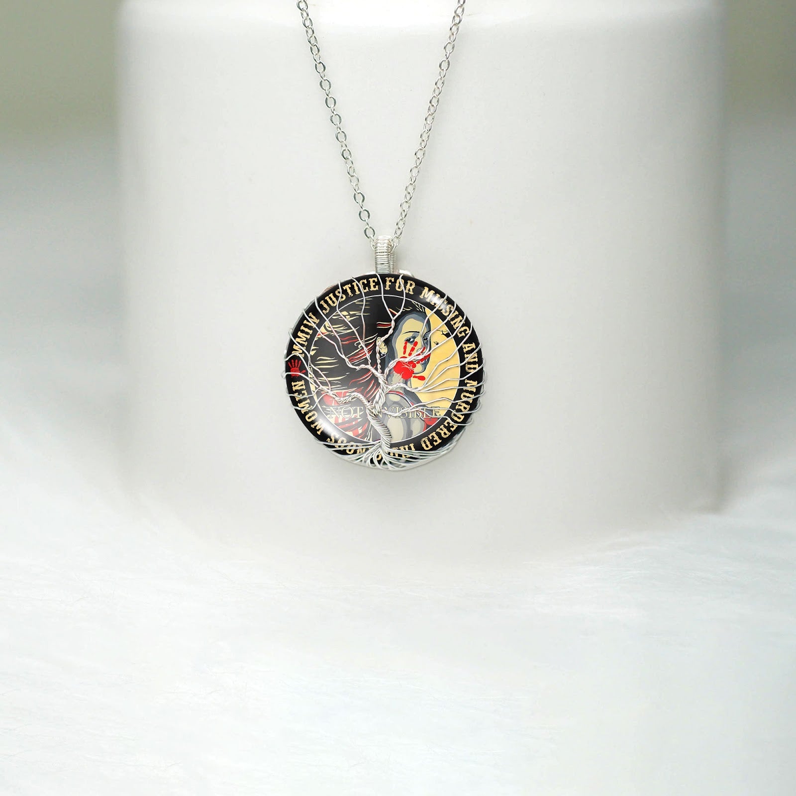 SALE 50% OFF - MMIW Handmade Necklace Tree of Life Tree Of Hope