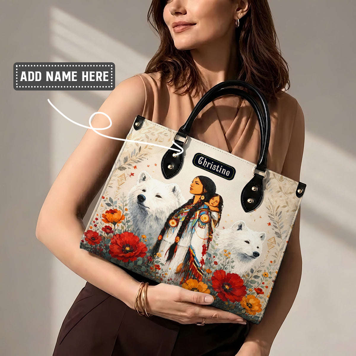 Motherhood Wild Grace Personalized Leather Bag