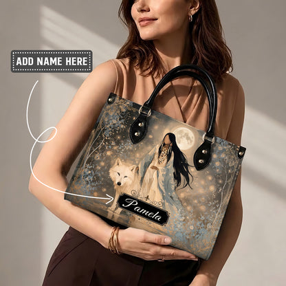 Silver Frost Woman Personalized Leather Bag