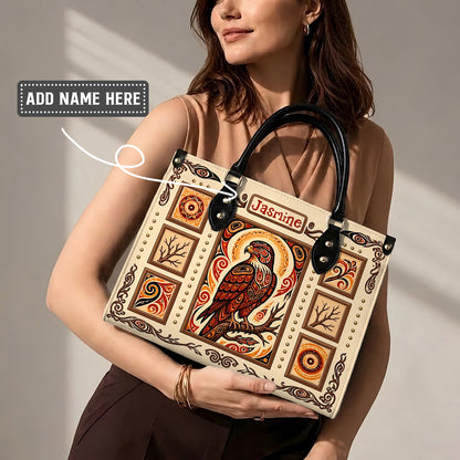 Crimson Hawk Legacy Personalized Leather Bag