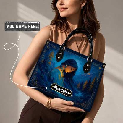 Turquoise Woman Grace Personalized Leather Bag