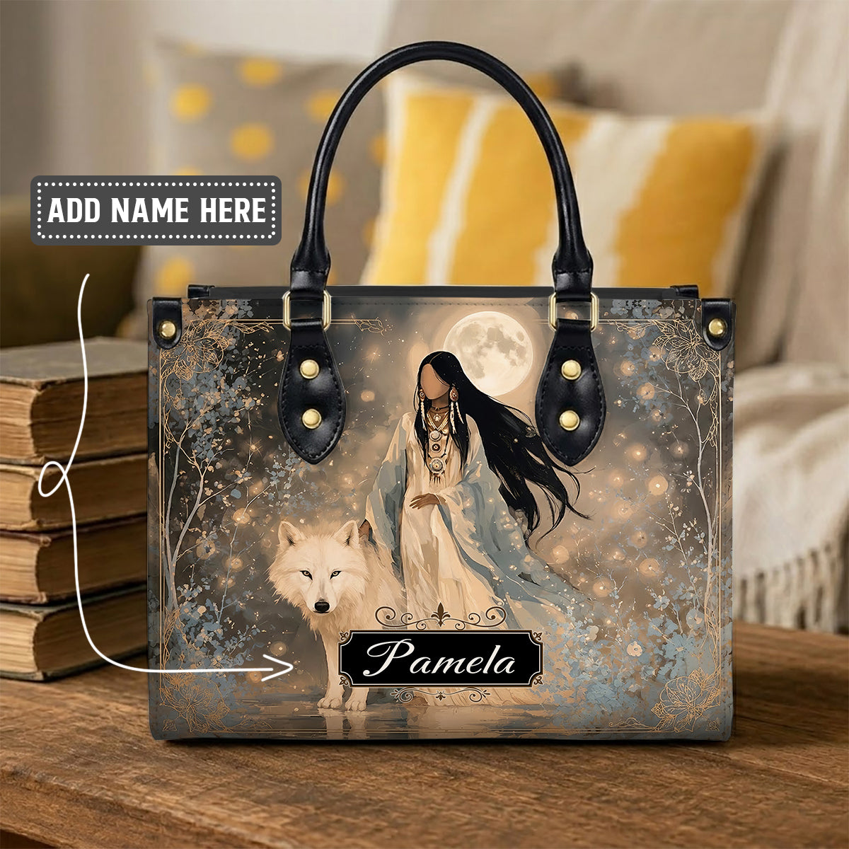 Silver Frost Woman Personalized Leather Bag