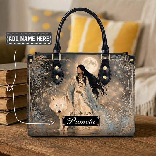 Silver Frost Woman Personalized Leather Bag