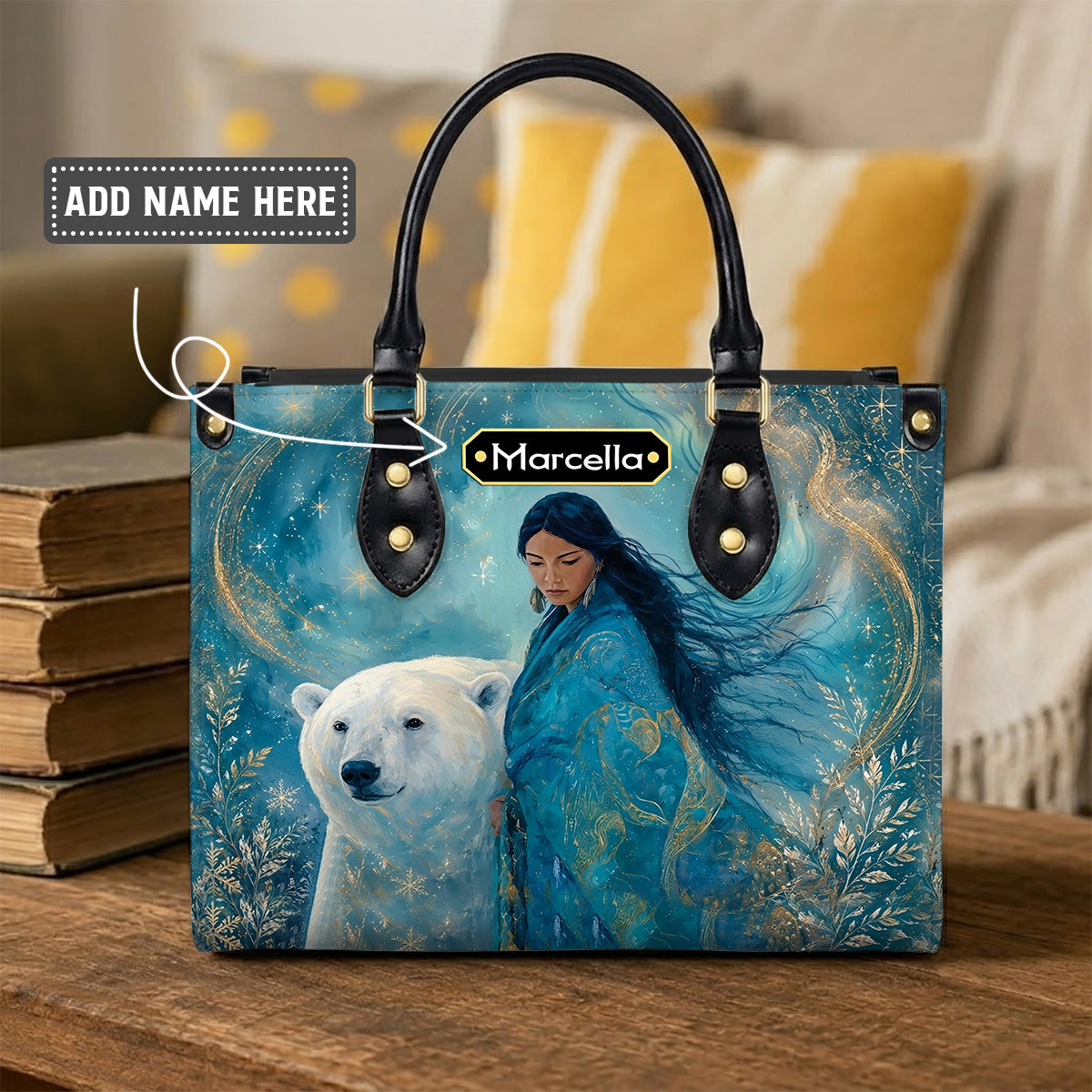 Arctic Woman Grace Personalized Leather Bag