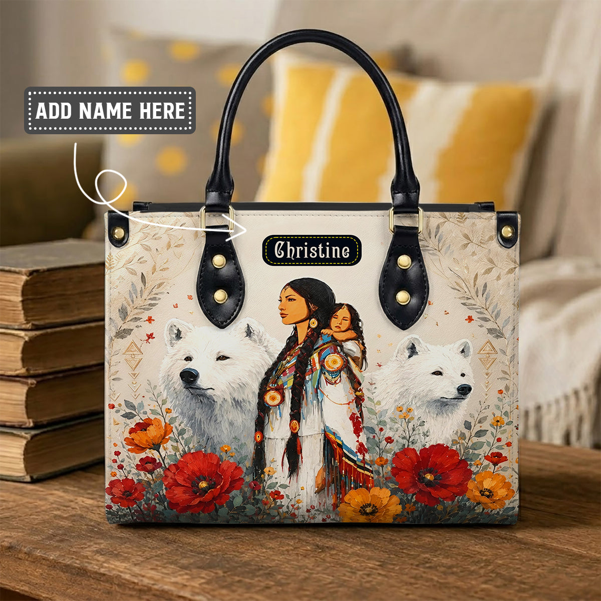 Motherhood Wild Grace Personalized Leather Bag