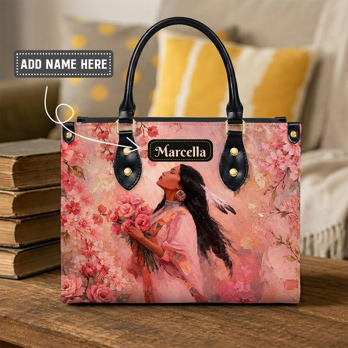 Rose Woman Elegance Personalized Leather Bag