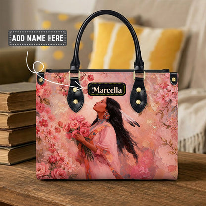 Rose Woman Elegance Personalized Leather Bag