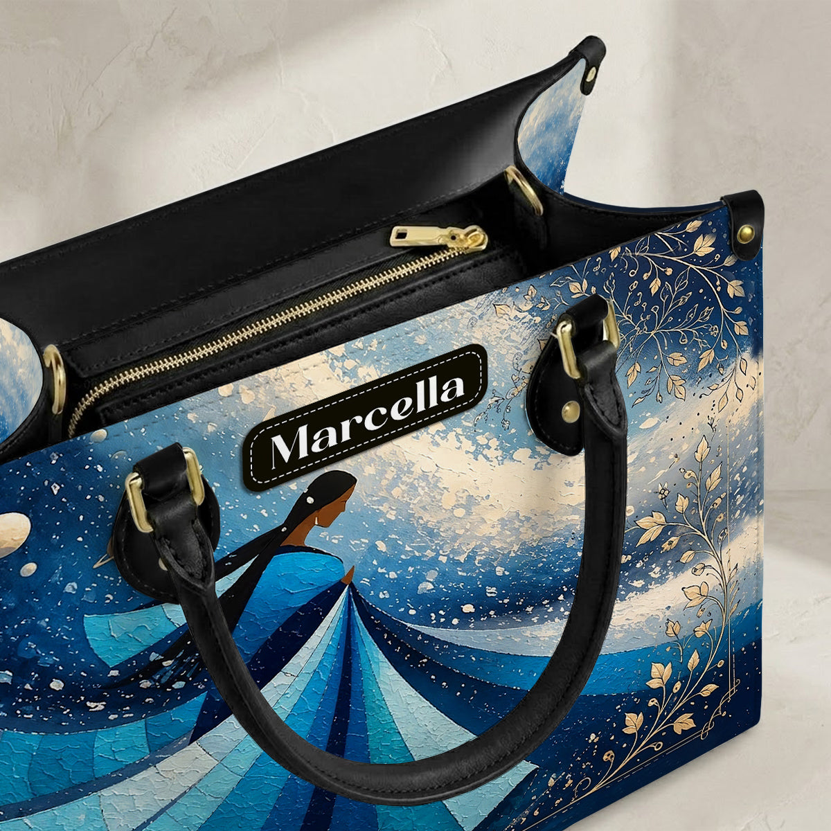 Winter Wind Woman Personalized Leather Bag