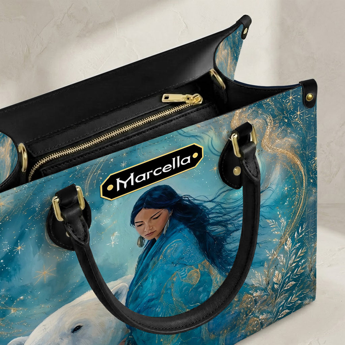 Arctic Woman Grace Personalized Leather Bag