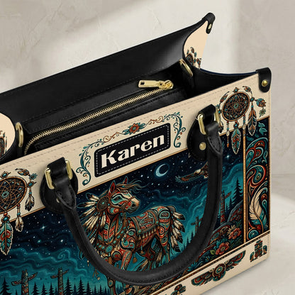 Moonlit Horse Legacy Personalized Leather Bag - Q1579