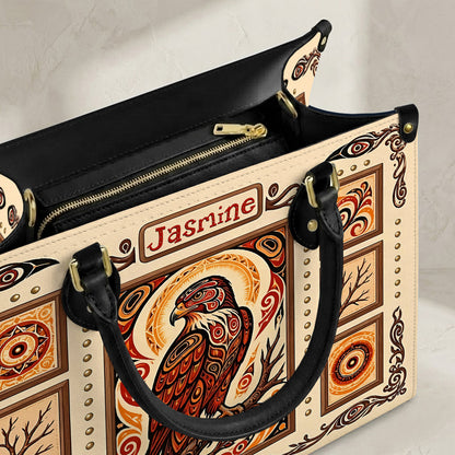 Crimson Hawk Legacy Personalized Leather Bag