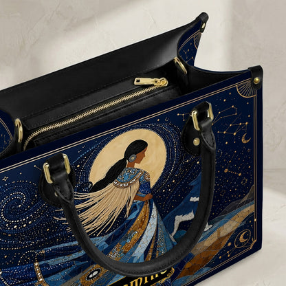 Lunar Wolf Guardian Personalized Leather Bag
