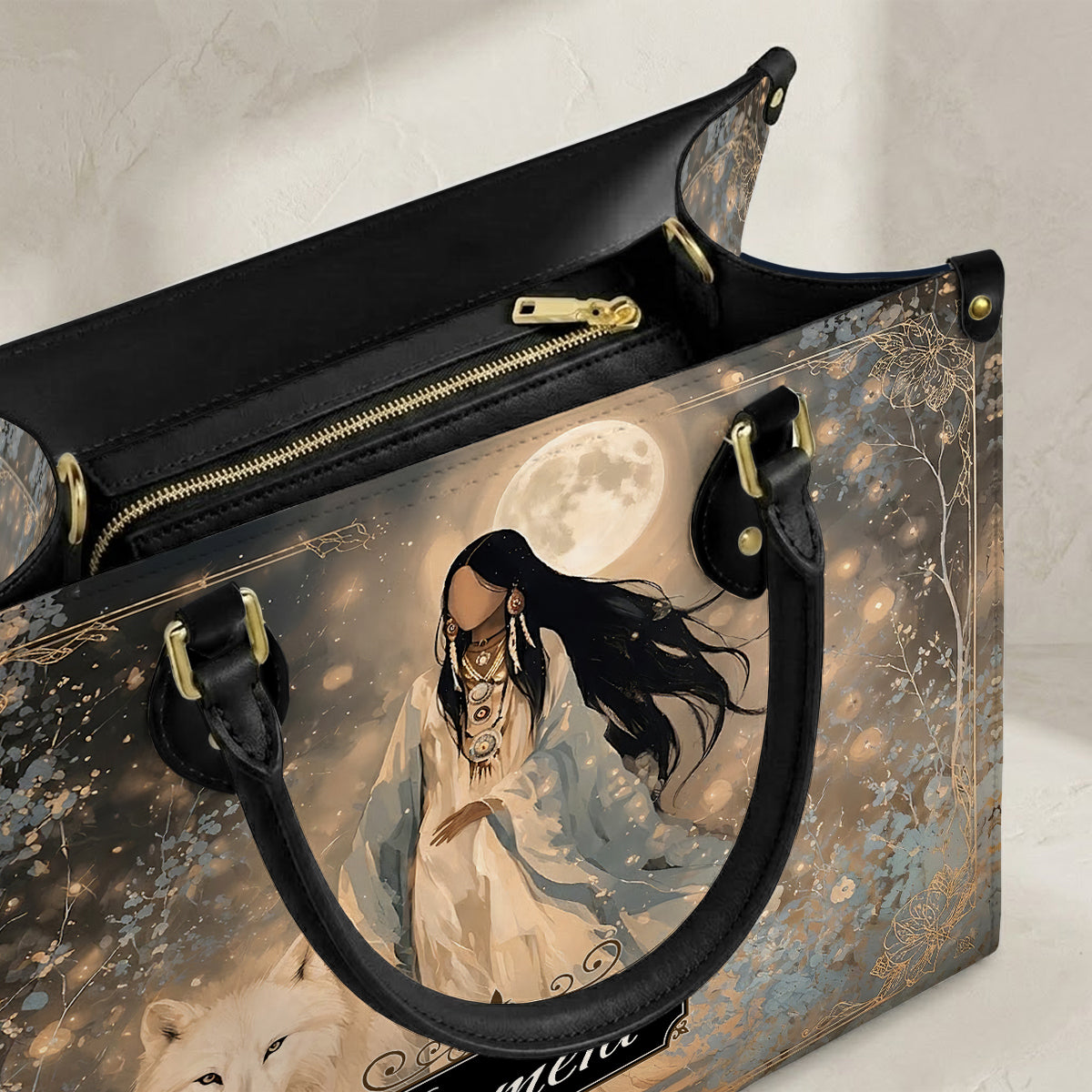 Silver Frost Woman Personalized Leather Bag