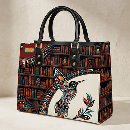 Hummingbird Ancient Tales Personalized Leather Bag