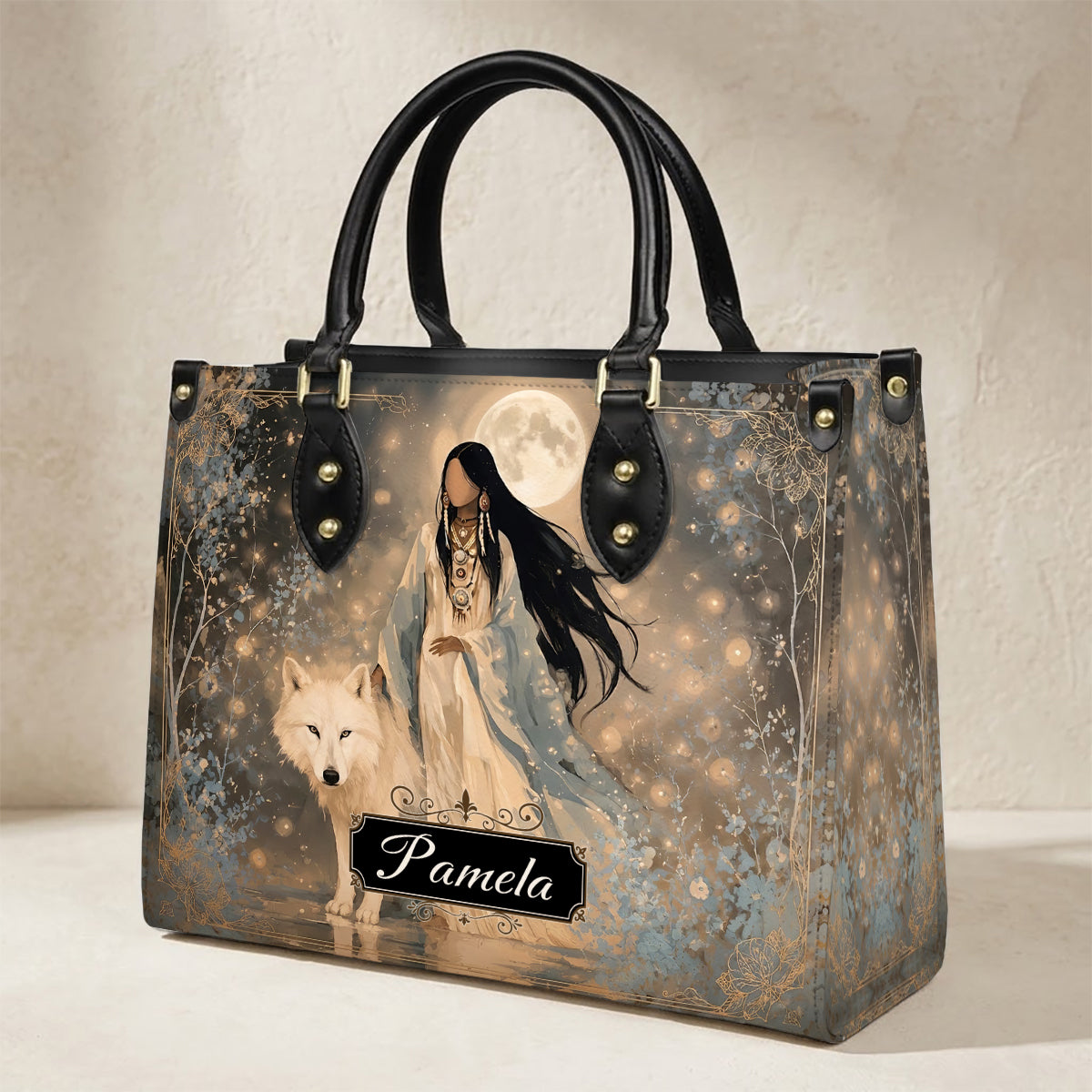 Silver Frost Woman Personalized Leather Bag