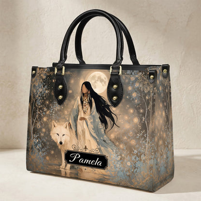 Silver Frost Woman Personalized Leather Bag