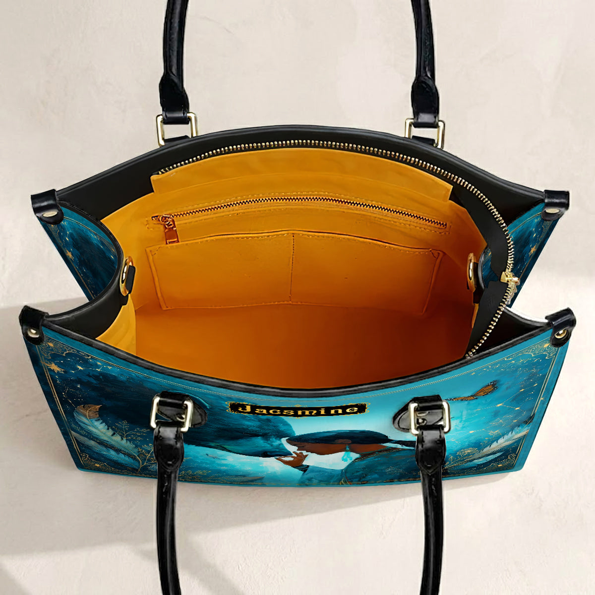 Moonlit Wild Harmony Personalized Leather Bag - Q1579