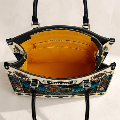 Moonlit Horse Legacy Personalized Leather Bag - Q1579