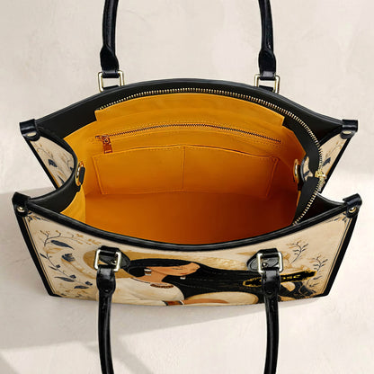 Golden Moon Maiden Personalized Leather Bag - Q1579
