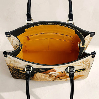 Whispering Fox Woman Personalized Leather Bag