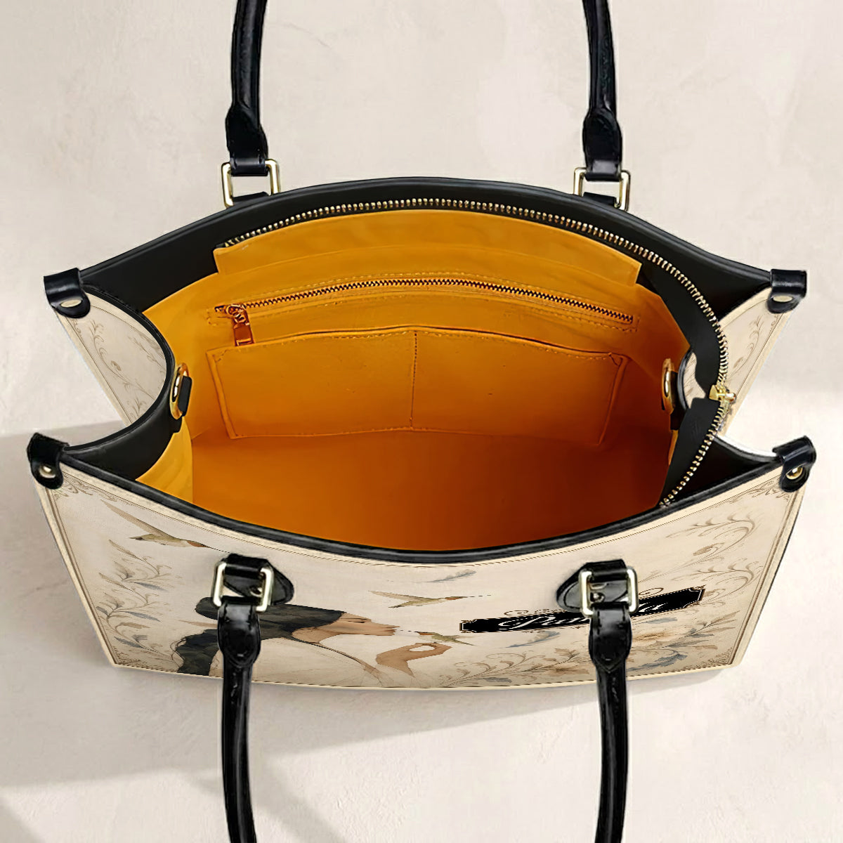 Whispering Hummingbird Soul Personalized Leather Bag