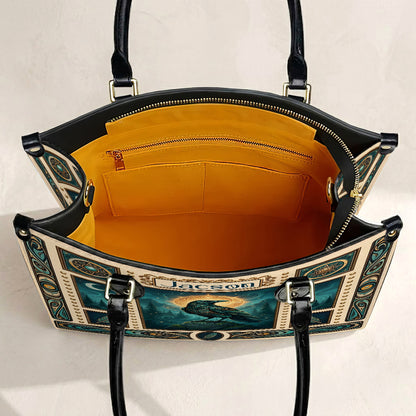 Raven’s Echo of Eternity Personalized Leather Bag - Q1579