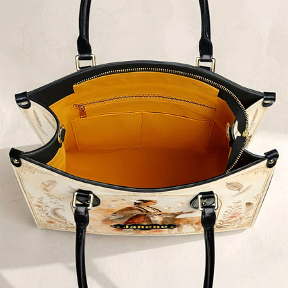 White Deer Heritage Personalized Leather Bag