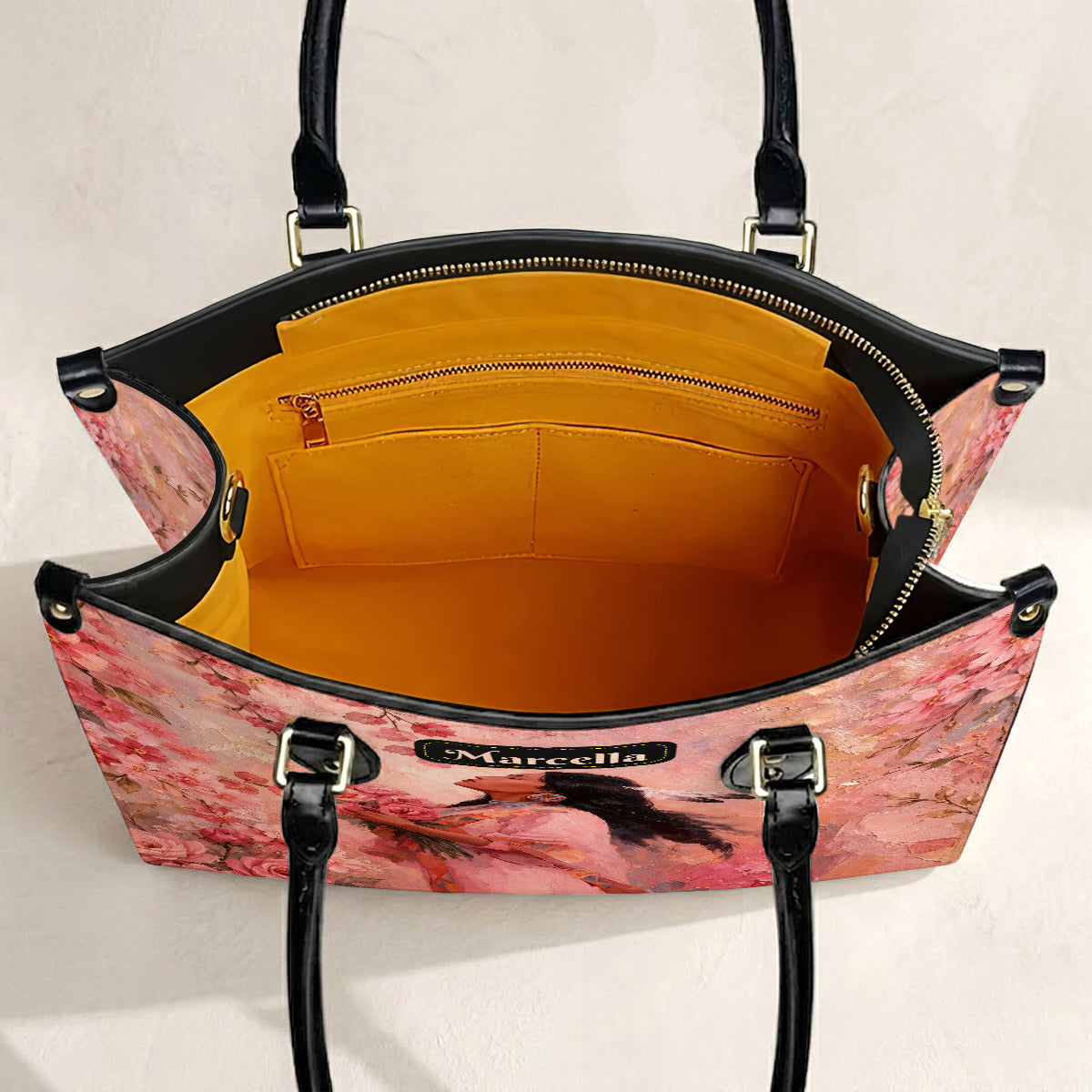 Rose Woman Elegance Personalized Leather Bag