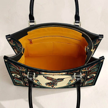 Hummingbird Eternal Grace Personalized Leather Bag