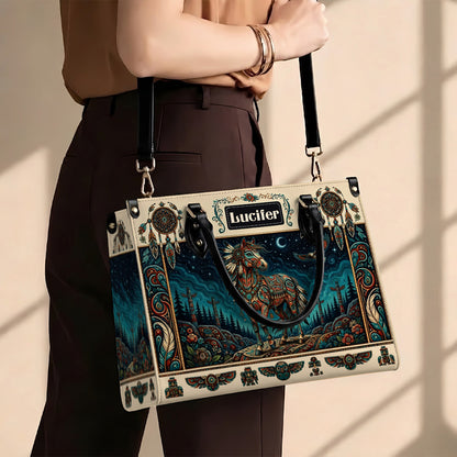 Moonlit Horse Legacy Personalized Leather Bag