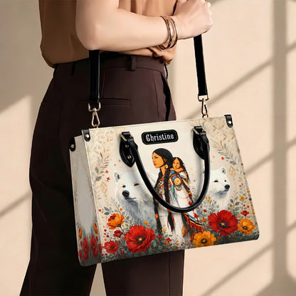 Motherhood Wild Grace Personalized Leather Bag