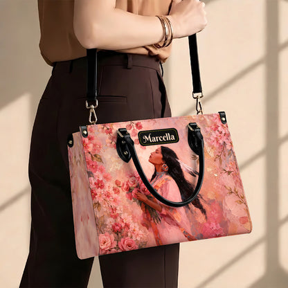 Rose Woman Elegance Personalized Leather Bag