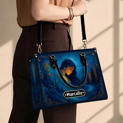 Turquoise Woman Grace Personalized Leather Bag