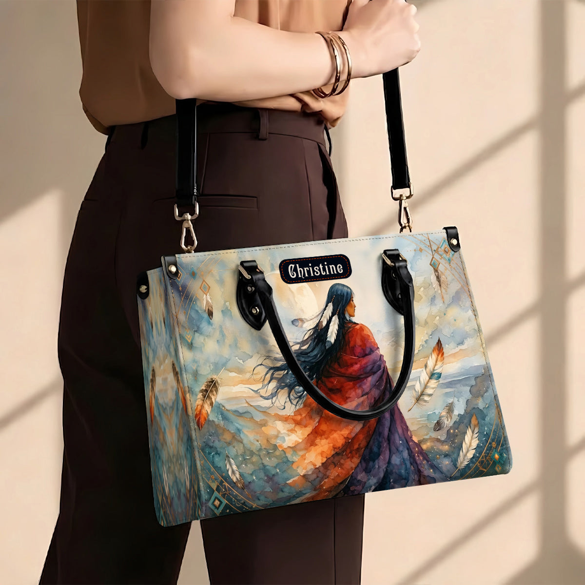 Journey of the Soul Personalized Leather Bag