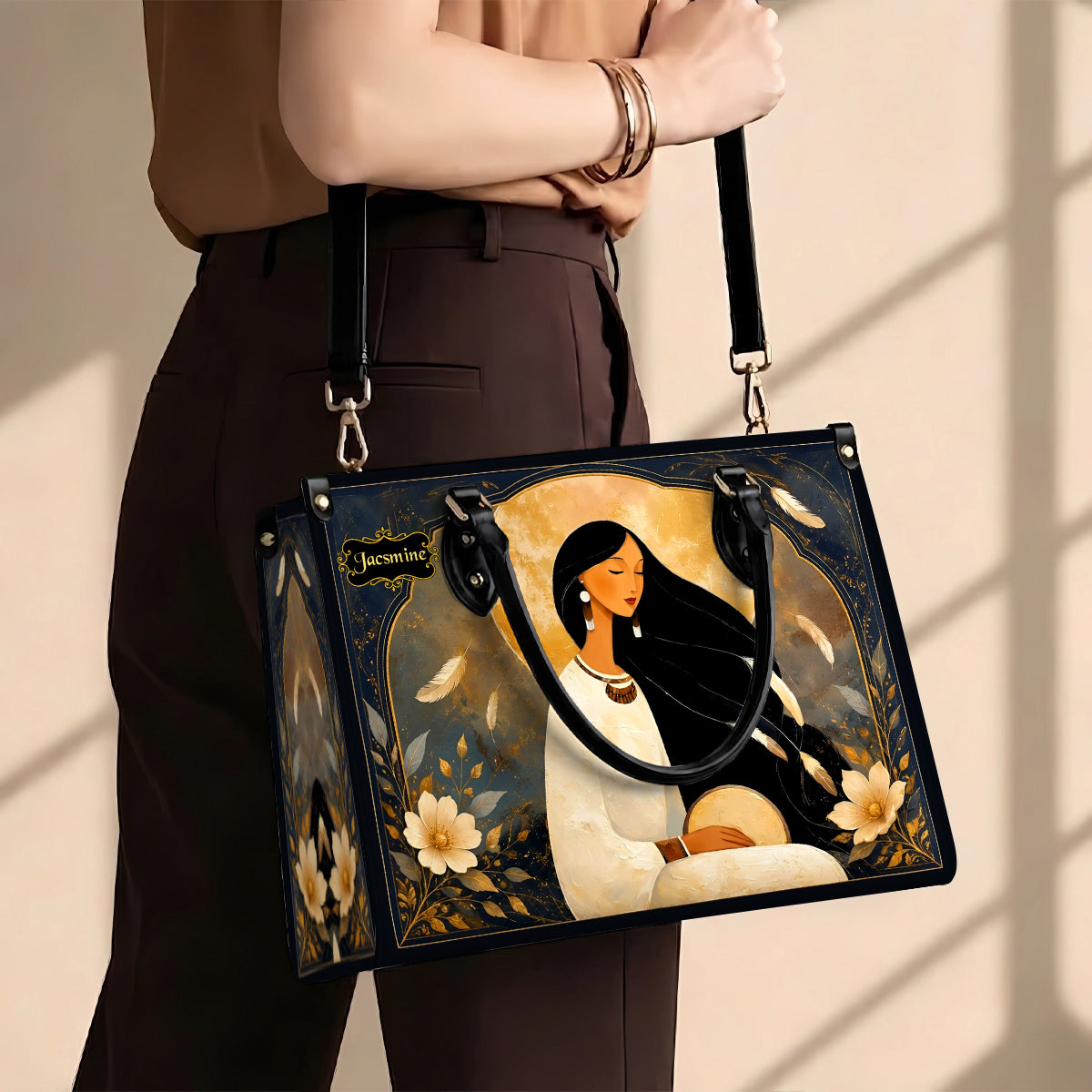 Lunar Woman Grace Personalized Leather Bag - Q1579