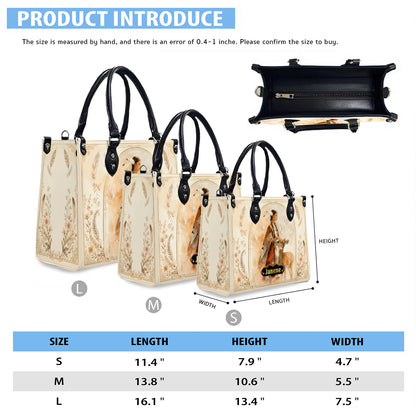 White Deer Heritage Personalized Leather Bag