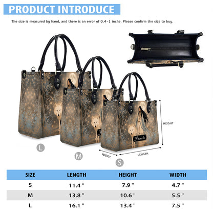 Silver Frost Woman Personalized Leather Bag