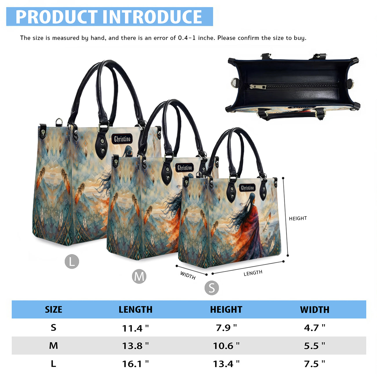Journey of the Soul Personalized Leather Bag