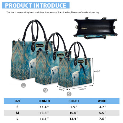 Arctic Woman Grace Personalized Leather Bag