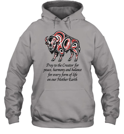 Pray to the Creator for peace, harmony and balance for every form of life on our Mother Earth