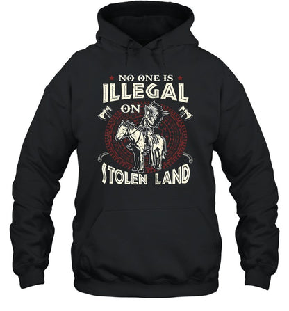 NO ONE IS ILLEGAL ON ITOLEN LAND