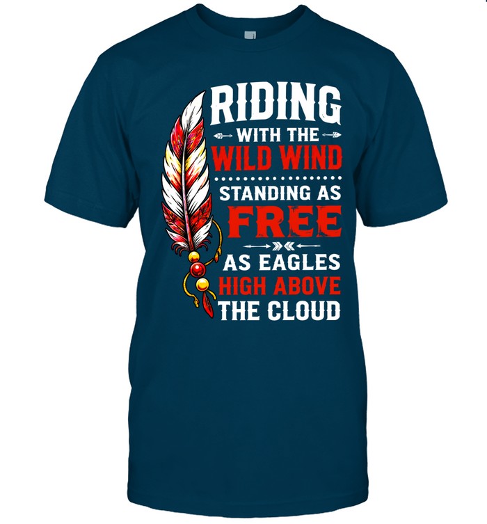 RIDING WITH THE WILD WIND STANDING AS FREE AS EAGLES HIGH ABOVE THE CLOUD