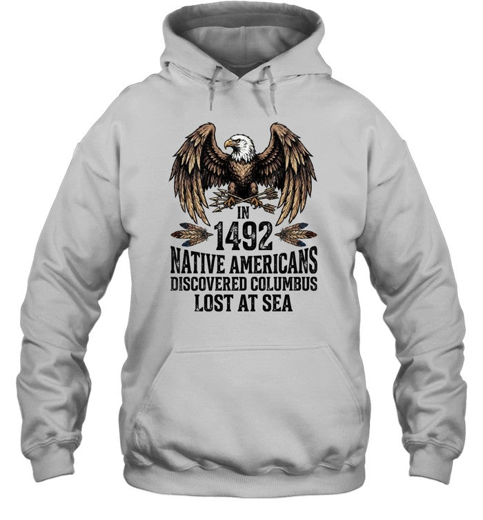 IN 1492 NATIVE AMERICANS DISCOVERED COLUMBUS LOST AT SEA