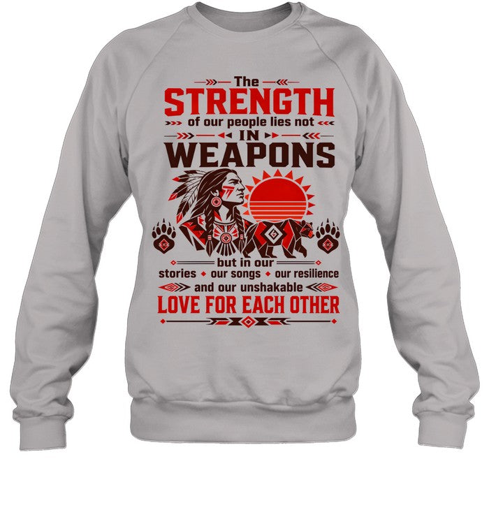 The STRENGTH of our people lies not IN WEAPONS