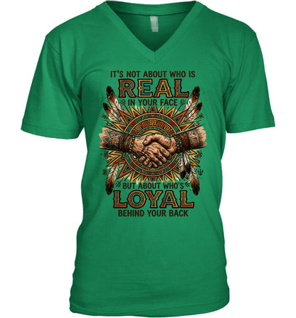 IT'S NOT ABOUT WHO IS REAL IN YOUR FACE BUT ABOUT WHO'S LOYAL BEHIND YOUR BACK