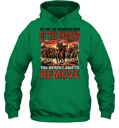 WE ARE THE GRANDCHILDREN OF THE INDIANS YOU WEREN'T ABLE TO REMOVE