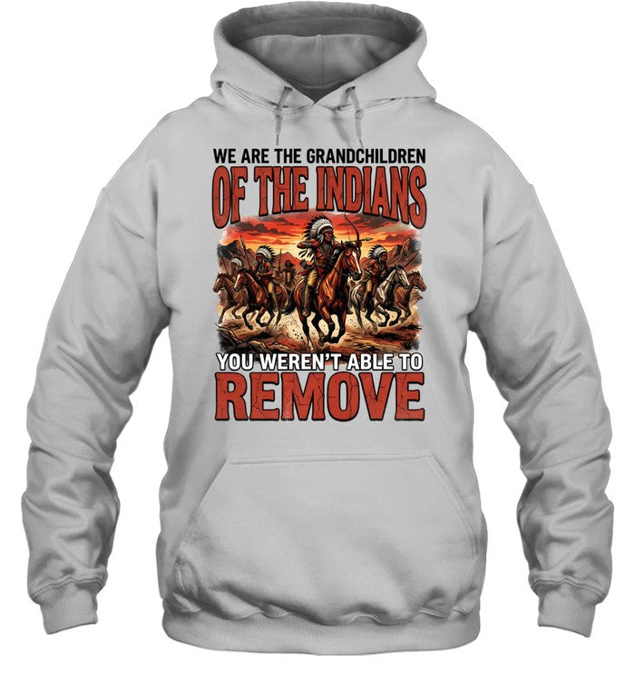 WE ARE THE GRANDCHILDREN OF THE INDIANS YOU WEREN'T ABLE TO REMOVE