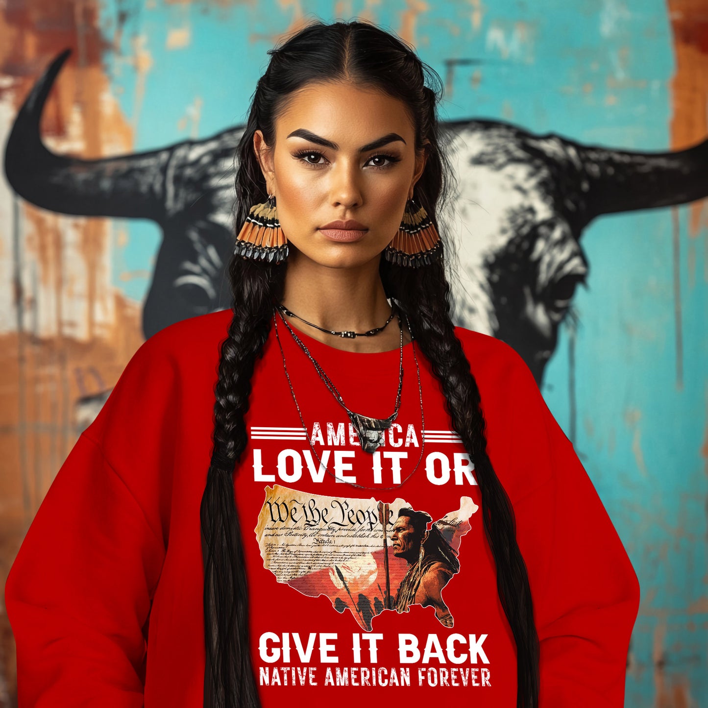 America Love it or give it back Native American Forever